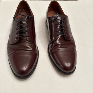 Bostonian Mens Derby Dress Shoes Burgundy Leather Cap Toe Lace Up 12N *READ
